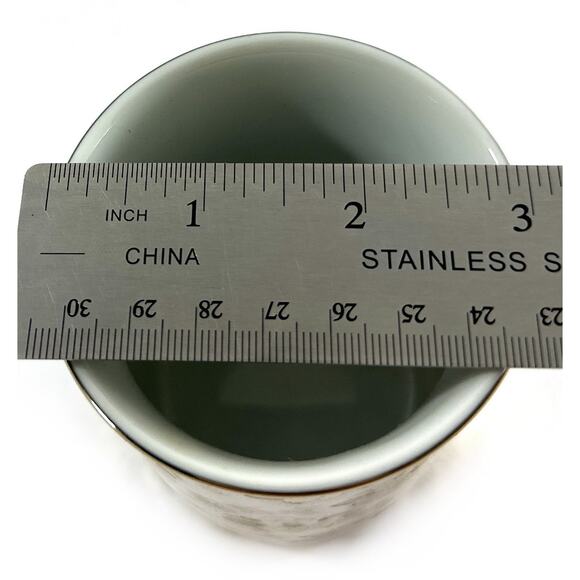 OlAff Porcelain Mug Set Gold Floral 4” Tall with Box - Picture 3 of 5